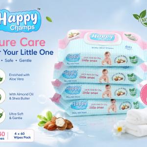 Happy Champs Baby Wet Wipes (240 Wipes)