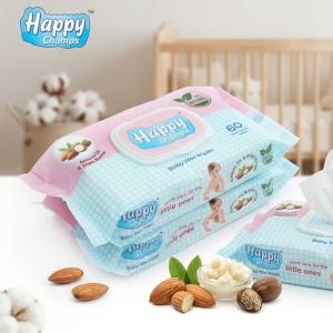Baby Wet Wipes for Newborns | 99% Purified Water, Alcohol-Free Wipes with Almond Oil & Shea Butter | Gentle Moisturizing Baby Wipes for Sensitive Skin | Pack Of 2 X 60 Count